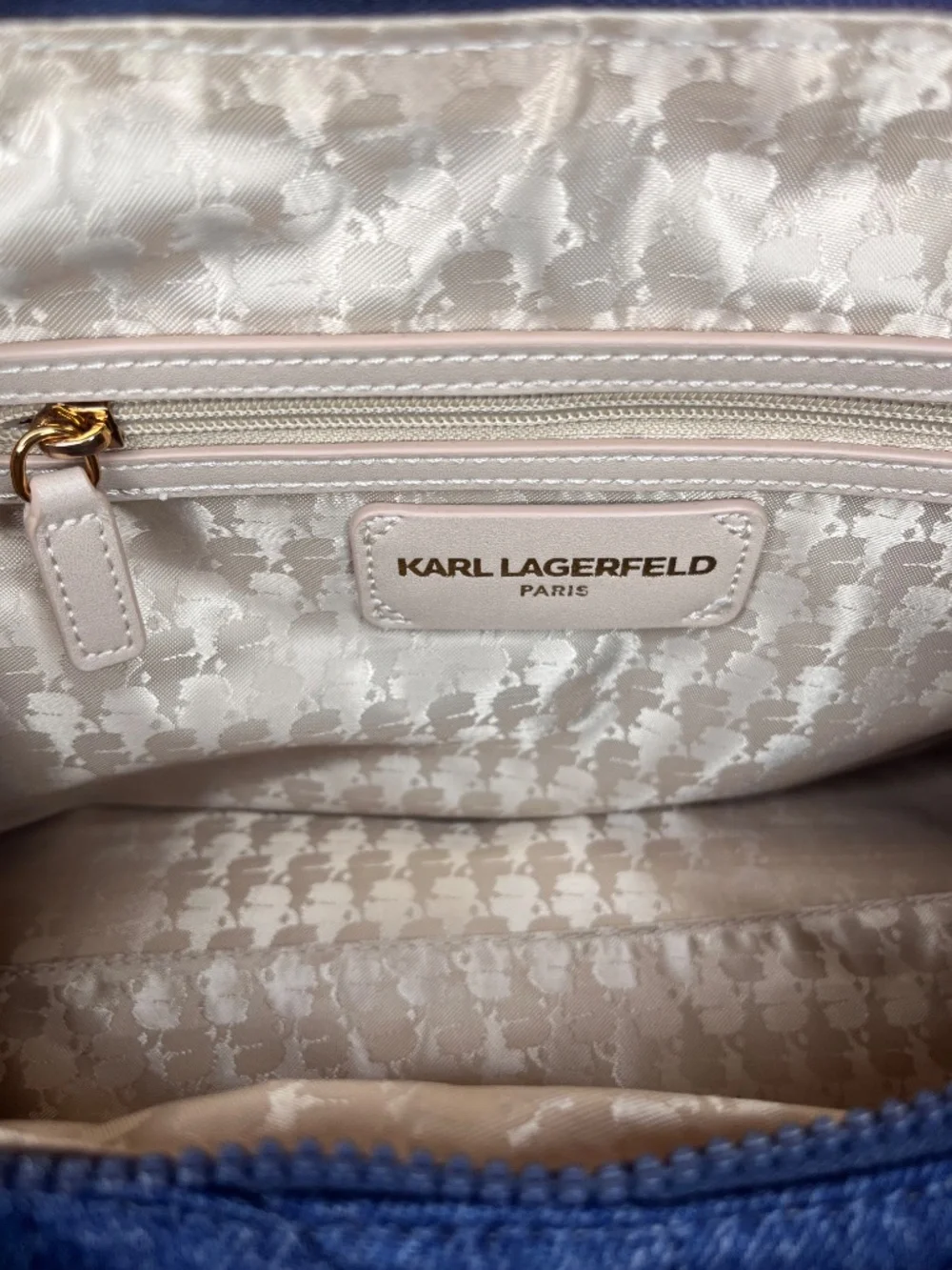Karl Lagerfeld Paris Voyage Denim Bag NWT